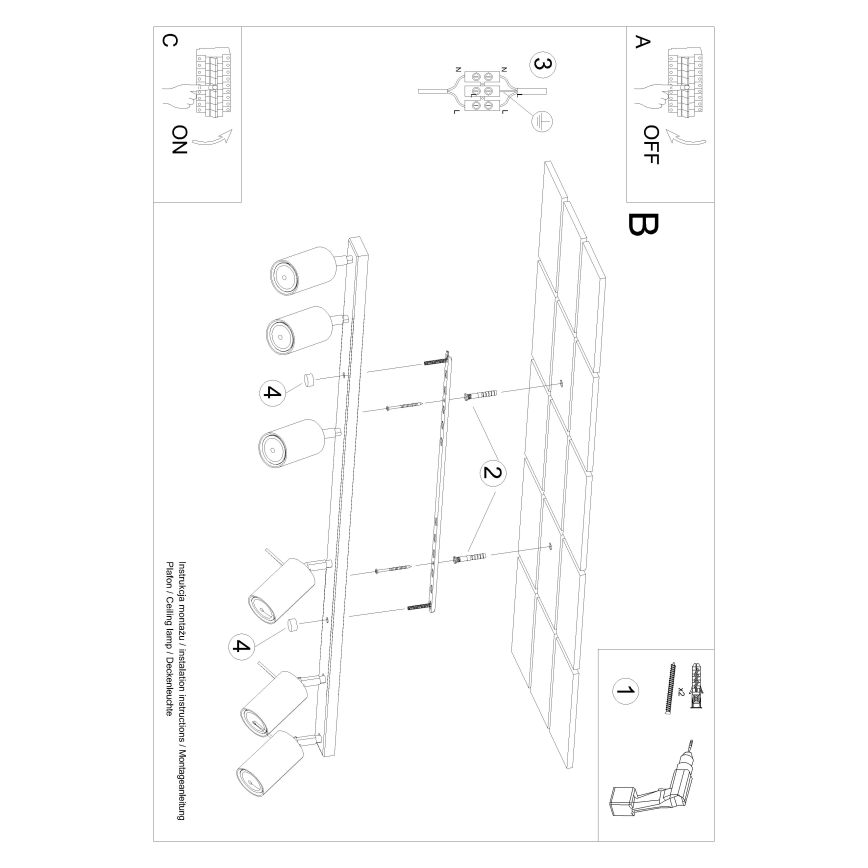Brilagi -  Faretto LED ASMUS 6xGU10/7W/230V bianco