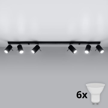 Brilagi -  Faretto LED ASMUS 6xGU10/7W/230V nero