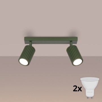 Brilagi - Faretto LED CRESTO 2xGU10/10W/230V verde
