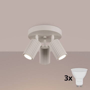 Brilagi - Faretto LED CRESTO 3xGU10/10W/230V crema