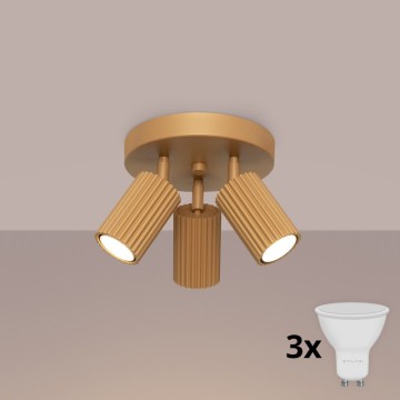 Brilagi - Faretto LED CRESTO 3xGU10/10W/230V oro