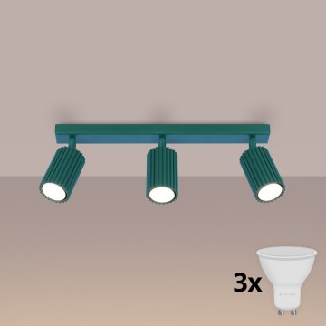 Brilagi - Faretto LED CRESTO 3xGU10/10W/230V turchese