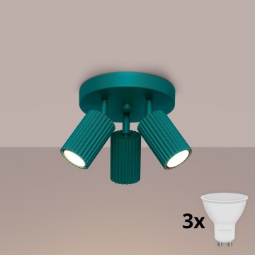 Brilagi - Faretto LED CRESTO 3xGU10/10W/230V turchese