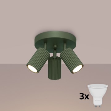 Brilagi - Faretto LED CRESTO 3xGU10/10W/230V verde