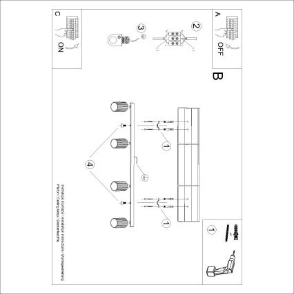 Brilagi - Faretto LED CRESTO 4xGU10/10W/230V turchese
