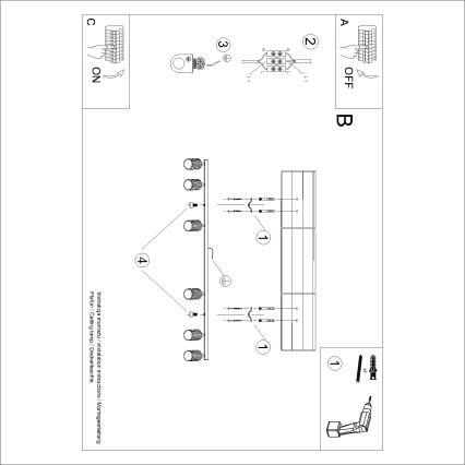 Brilagi - Faretto LED CRESTO 6xGU10/10W/230V bordeaux