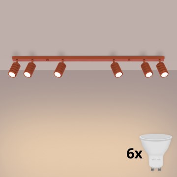 Brilagi - Faretto LED CRESTO 6xGU10/10W/230V rosso