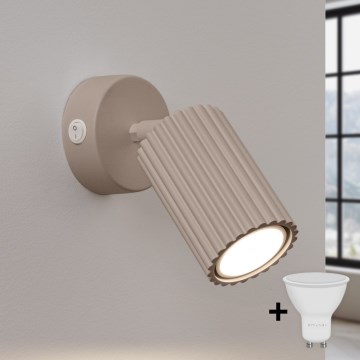Brilagi - Faretto LED da parete CRESTO 1xGU10/10W/230V taupe