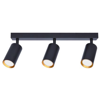 Brilagi - Faretto LED RGBW dimmerabile SELE 3xGU10/4,8W/230V 3000K nero/oro + telecomando