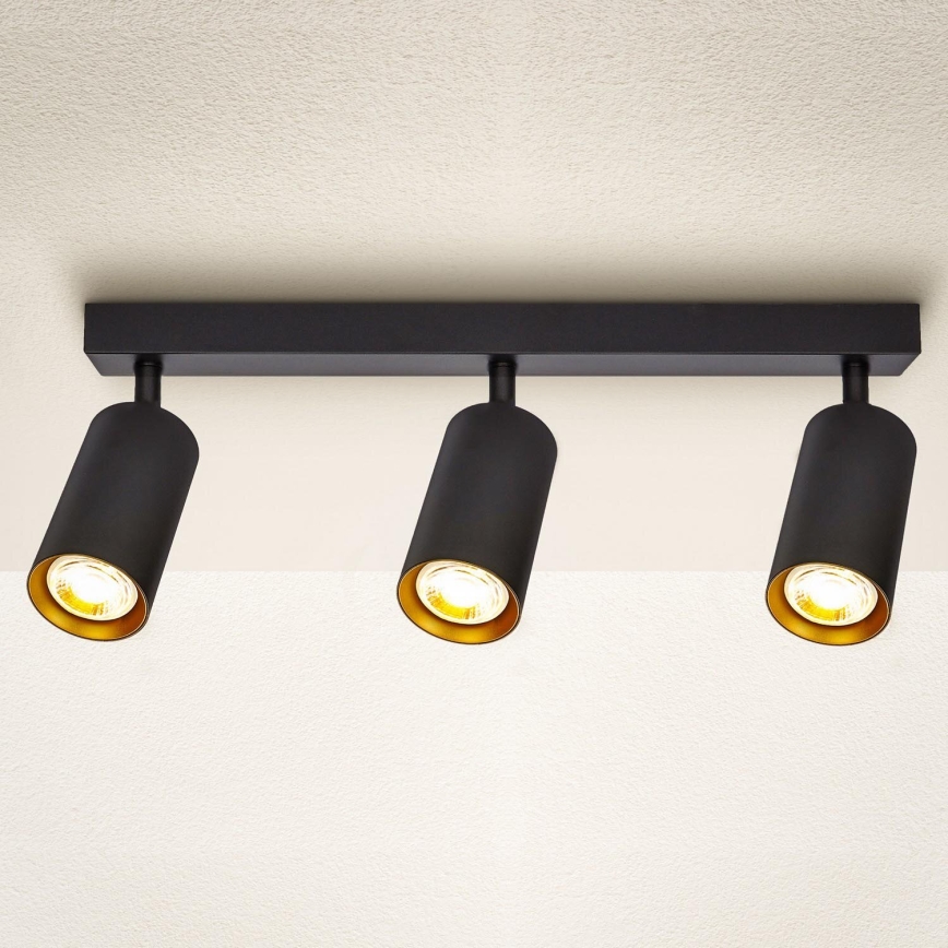 Brilagi - Faretto LED dimmerabile SELE 3xGU10/6,5W/230V 2700-6500K nero/oro