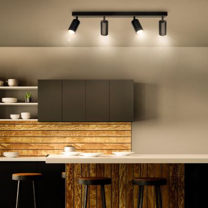 Brilagi - Faretto LED dimmerabile SELE 4xGU10/6,5W/230V 2700-6500K nero/oro