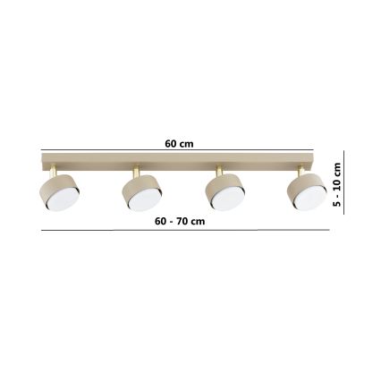 Brilagi - Faretto LED MONO 4xGX53/30W/230V beige