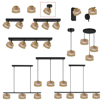 Brilagi - Faretto LED RGB+CCT dimmerabile AURA LUX 1xGX53/14W/230V 2700-6500K Wi-Fi Tuya nero/oro