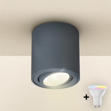 Brilagi - Faretto LED RGBW dimmerabile MIA 1xGU10/30W/230V 2700-6500K Wi-Fi 84x80 mm antracite