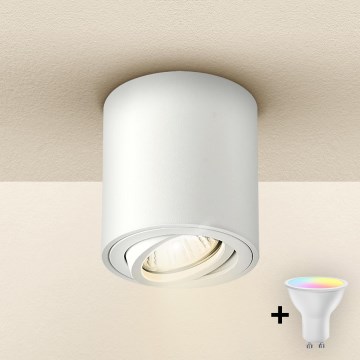 Brilagi - Faretto LED RGBW dimmerabile MIA 1xGU10/30W/230V 2700-6500K Wi-Fi 84x80 mm bianco