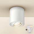 Brilagi - Faretto LED RGBW dimmerabile MIA 1xGU10/4,8W/230V 3000K 84x80 mm bianco + telecomando