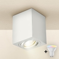 Brilagi - Faretto LED RGBW dimmerabile MIA 1xGU10/6W/230V 3000K 100x80 mm bianco + telecomando