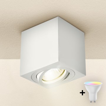 Brilagi - Faretto LED RGBW dimmerabile MIA 1xGU10/6W/230V 3000K 84x80 mm bianco