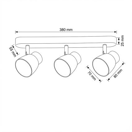 Brilagi - Faretto LED RGBW dimmerabile NUGGET 3xGU10/6W/230V nero/oro