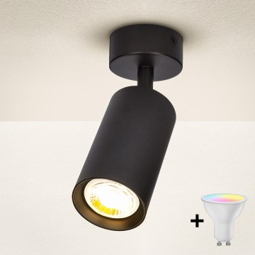 Brilagi - Faretto LED RGBW dimmerabile SELE 1xGU10/6W/230V 3000K nero + telecomando