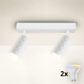 Brilagi - Faretto LED RGBW dimmerabile SELE DIAMANT 2xGU10/6,5W/230V 2700-6500K Wi-Fi bianco