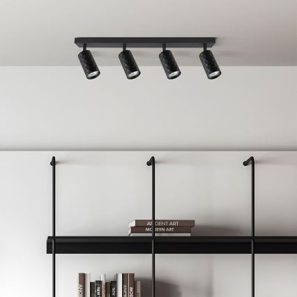 Brilagi - Faretto LED RGBW dimmerabile SELE DIAMANT 4xGU10/4,8W/230V 3000K nero + telecomando