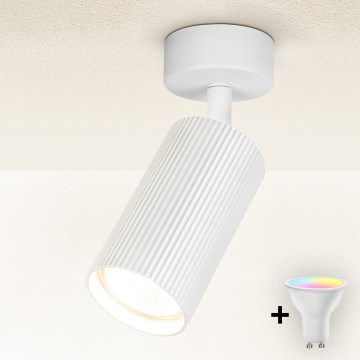 Brilagi - Faretto LED RGBW dimmerabile SELE MODERN 1xGU10/4,8W/230V 3000K bianco + telecomando