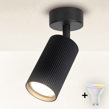 Brilagi - Faretto LED RGBW dimmerabile SELE MODERN 1xGU10/6W/230V 3000K nero + telecomando