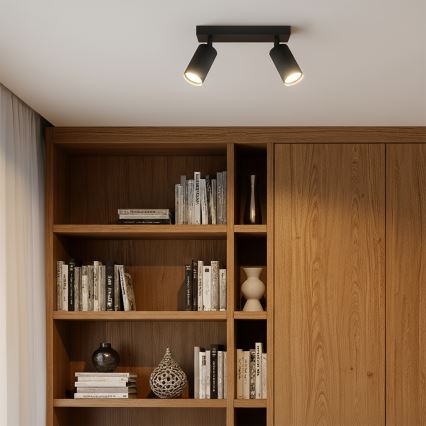 Brilagi - Faretto dimmerabile LED RGBW SELE MODERN 2xGU10/4,8W/230V 3000K nero + telecomando