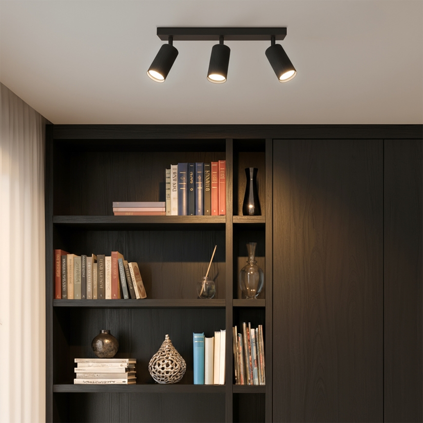 Brilagi - Faretto LED RGBW dimmerabile SELE MODERN 3xGU10/4,8W/230V 3000K nero + telecomando