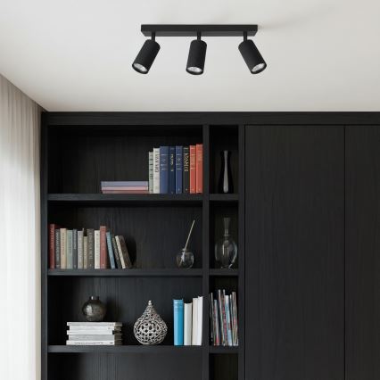 Brilagi - Faretto LED RGBW dimmerabile SELE MODERN 3xGU10/4,8W/230V 3000K nero + telecomando