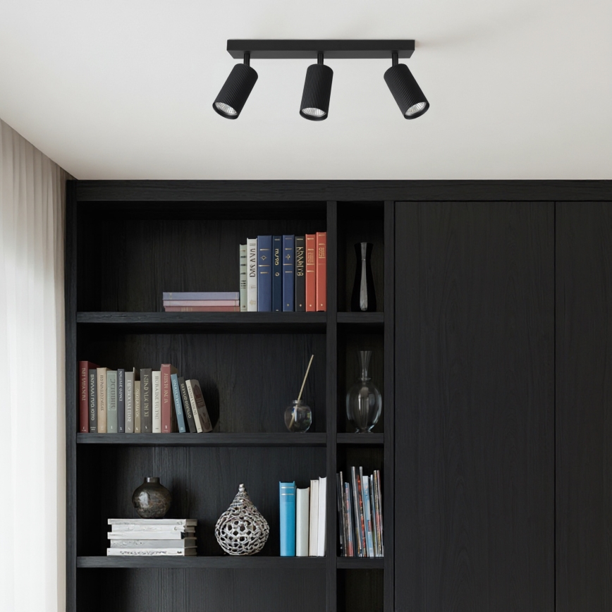 Brilagi - Faretto LED RGBW dimmerabile SELE MODERN 3xGU10/4,8W/230V 3000K nero + telecomando
