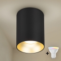 Brilagi - Faretto LED RGBW dimmerabile TRINE 1xGU10/6W/230V 3000K nero/oro