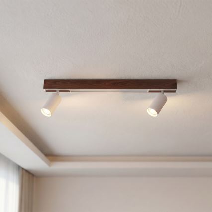 BRILAGI - Faretto LED SELE 2xGU10/30W/230V + LED/15W bianco/decor ciliegio