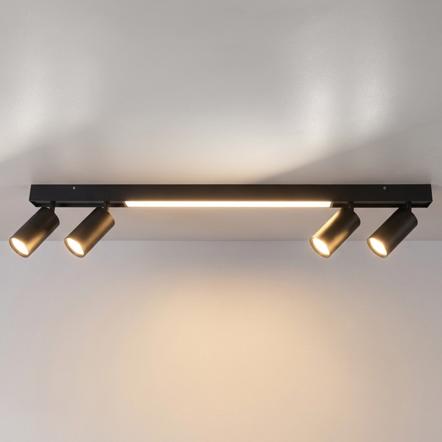Brilagi - Faretto LED SELE 4xGU10/30W/230V + LED/25W nero