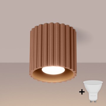 Brilagi - Faretto LED SFERA 1xGU10/10W/230V Ø 10 cm marrone