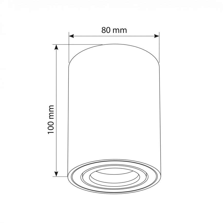 BRILAGI - Faretto MIA 1xGU10/30W/230V 100x80 mm nero
