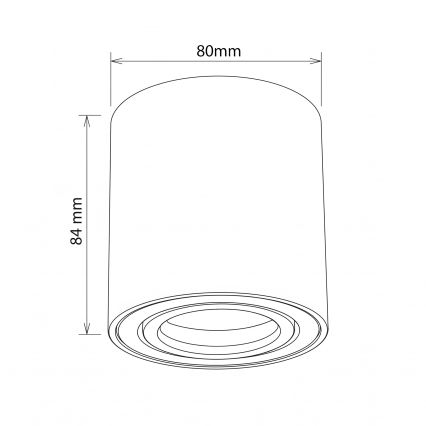 BRILAGI - Faretto MIA 1xGU10/30W/230V 84x80 mm antracite