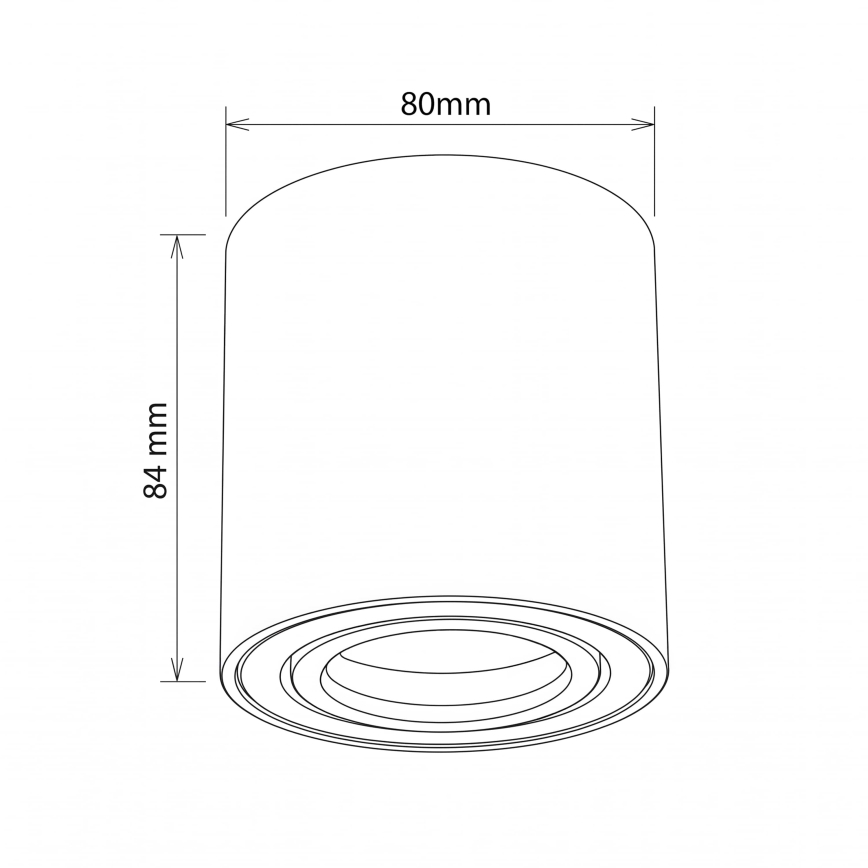 BRILAGI - Faretto MIA 1xGU10/30W/230V 84x80 mm antracite
