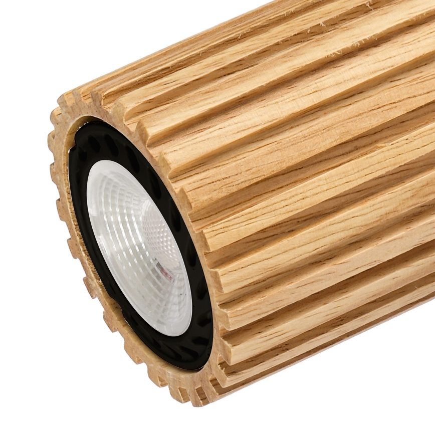 Brilagi - Faretto MODERN WOOD 3xGU10/8W/230V legno/nero