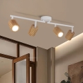Brilagi - Faretto MODERN WOOD 4xGU10/8W/230V legno/bianco