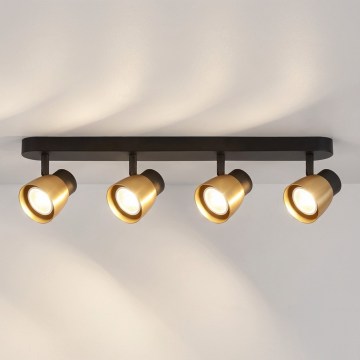 Brilagi - Faretto NUGGET 4xGU10/30W/230V nero/oro