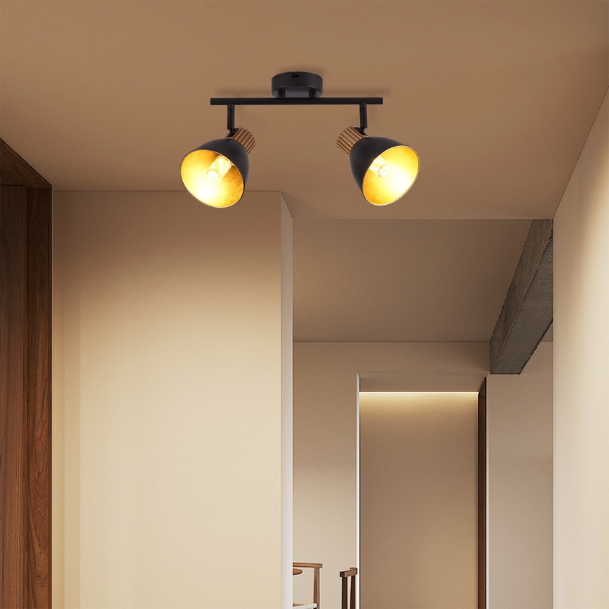 Brilagi - Faretto ODENSE 2xE14/10W/230V legno/nero