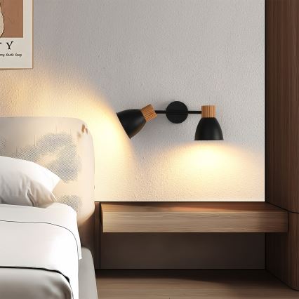 Brilagi - Faretto ODENSE 2xE14/10W/230V legno/nero