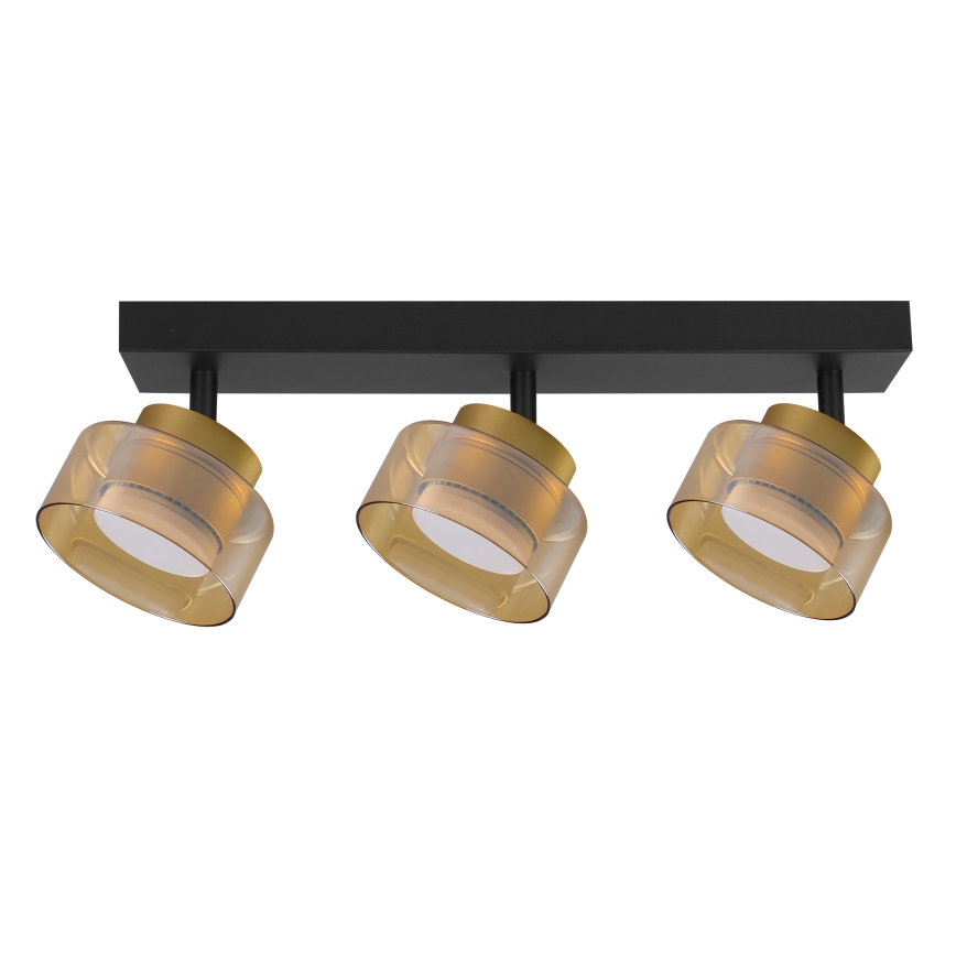 Brilagi - Faretto orientabile AURA LUX 3xGX53/30W/230V nero/oro