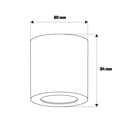 Brilagi - Faretto per bagno MIA 1xGU10/30W/230V 84x80 mm argento IP54