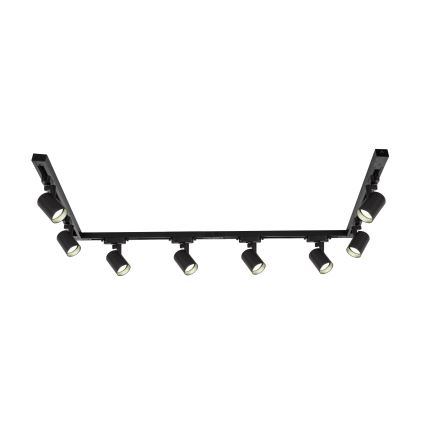 BRILAGI - Faretto per sistema a binario HUSKY 8xGU10/10W/230V 300 cm nero
