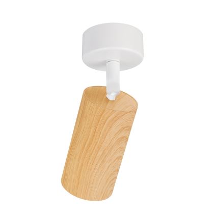 Brilagi - Faretto SELE 1xGU10/30W/230V bianco/decorazioni in rovere