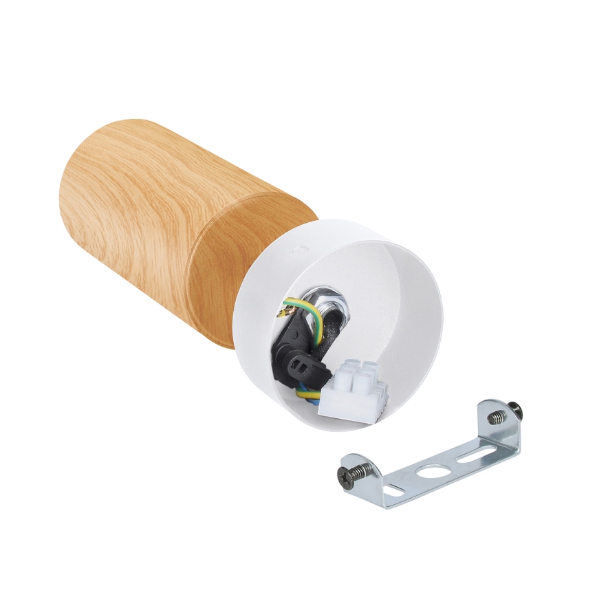 Brilagi - Faretto SELE 1xGU10/30W/230V bianco/decorazioni in rovere