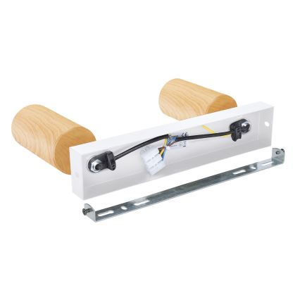 Brilagi - Faretto SELE 2xGU10/30W/230V bianco/decorazioni in rovere